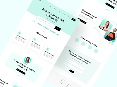 Recruitment Homepage cards design flat minimal product design typography ui ux web webdesign