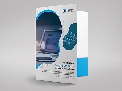 Presentation Folder building corporate folder graph graphic green hiquality id
