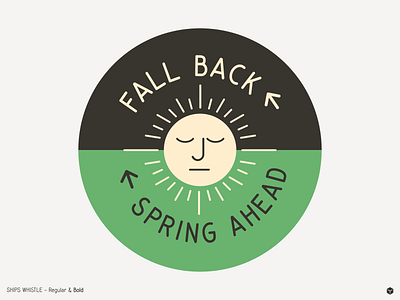 Fall Back, Spring Ahead font shipswhistle simplebits sun vector