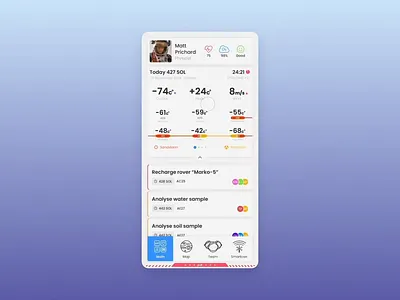 Mars colony Concept App animation app application mars mentalstack nasa space ui ux