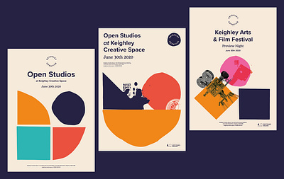 Keighley Creative Brand Posters brand design brand guidelines brand identity handmade shapes poster design proxima nova