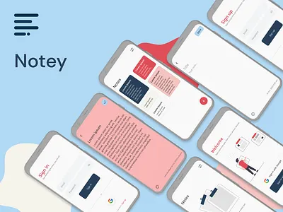 Notey flutter minimal minimalism minimalist mobile app mobile app design mobile design mobile ui note notes ui