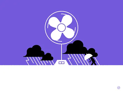 Wind Speed black clouds conceptual fan geometric illustration inktober minimal rain shape simple sky storm thunder umbrella vectober weather wind