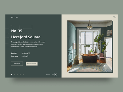 Modern estate agency clean design estate agency interior design minimalism ui