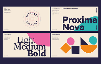 Keighley Creative Brand Guidelines brand design brand guidelines brand identity cooper handmade shapes proxima nova