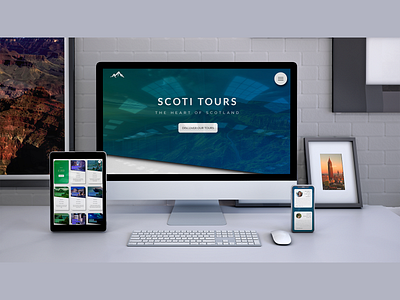 Scoti Tours - Web & Digital Design adobe xd adobe xd photoshop ui ux art branding card clean design design elements flat ux website design