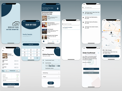BookMyFood - A Concept App app app design application design flat minimal product design typography ui uidesign uiux design uiux designer ux uxdesign
