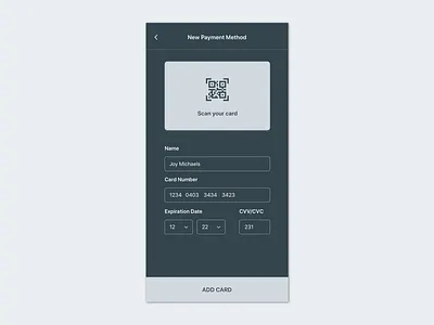 Payment Method design payment method ui