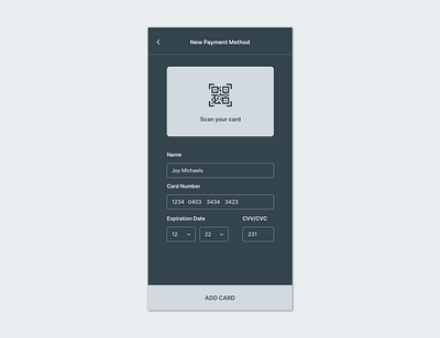 Payment Method design payment method ui