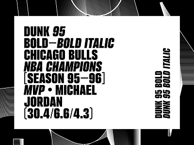 DUNK95 O.O display font font design font family glyphsapp nba type typeface typography