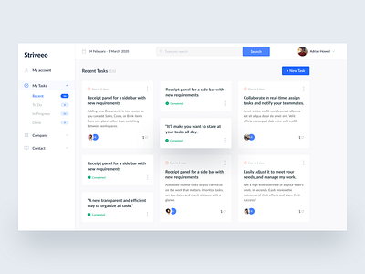 Project management tool - To do list. app art branding dashboad design dsgn illustration minimal task task manager todoist tool typography ui ux web