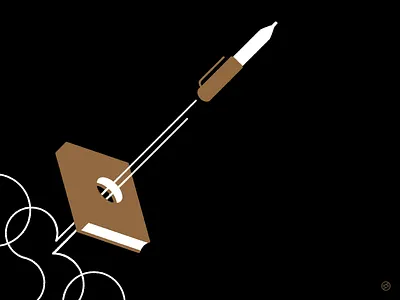 Creativity accent black book conceptual flight geometric illustration inktober liftoff minimal notebook pen rocket shape simple vectober vector