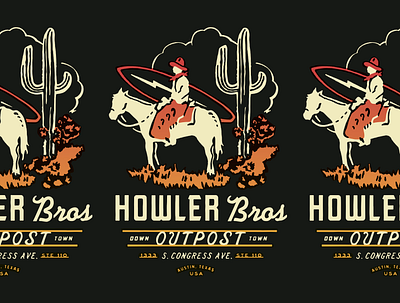 Howler Bros Outpost apparel branding graphics howler howlerbrothers identity illustration logo packaging patches storefront typography