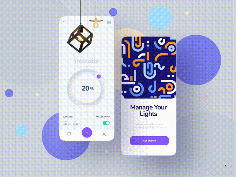 Smart Lights - Mobile App app dark light mobile neumorphism smart home