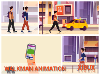 INTRO WALKMAN ANIMATION 2danimation animated animated gif animation animation design animations character animation characterdesign design flat flat design flat design flatdesign graphicdesign illustration vector