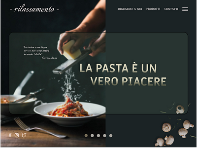 Websait Italian cafe/ Дизайн-шот "Итальянский ресторан" cafe design illustration italian logo pasta ui ux web дизайн шот сайт