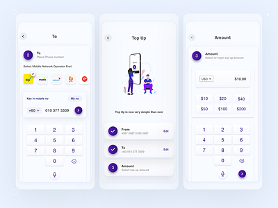 Top up process for Bank part 2 bank bank account bank app bank card bank ui bankapp banking app clean simple topup ui ux widgets