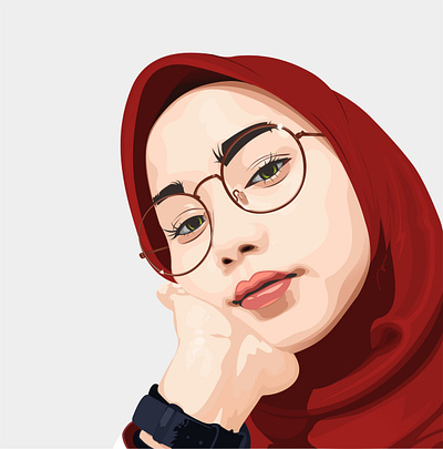 muslimah vector illustration 3pointcurve corel draw coreldraw design graphic design graphicdesign illustration ilustrasi vector art vectorart
