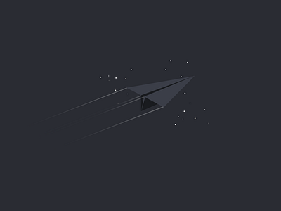 email sent air app dark email illustration minimal minimali plane send sent stars ui vector