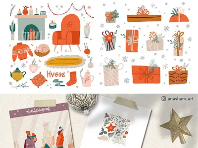 Big Hygge Christmas Bundle art background big hygge characters christmas christmas bundle christmas card christmas flyer christmas party christmas tree design elements graphic element graphic elements hygge illustration illustrations symbol vector vector illustration