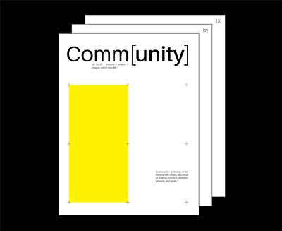 Comm[unity] Title Page (1) collection community design design art publication