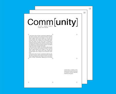 Comm[unity] Title Page (3) community design design art indesign publication