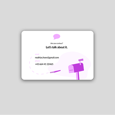 UI Challenge Day28 ContactCard 100dayschallenge dailyui dailyuichallenge ui userinterface uxui vector