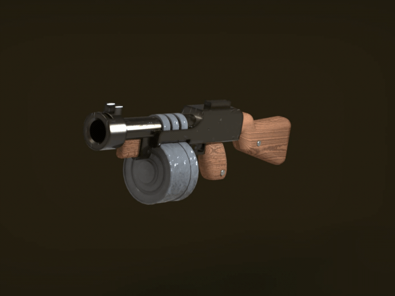 Thompson 3D 3d keyshot thompson weapon