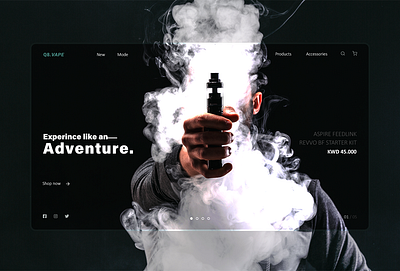 Q8Vape - Landing Page branding creative design gulf illustration ui uiux web webdesign