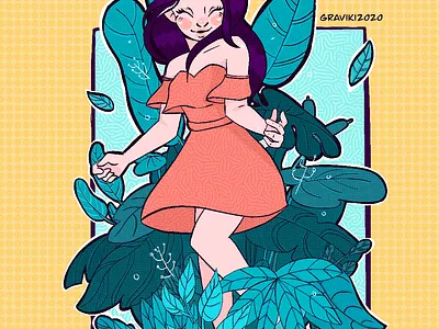 Anne design digital illustration flat illustration procreate