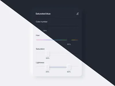 Light vs Dark | Neumorphism color dark design hue light minimal neumorphism slider ui
