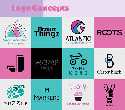 Logos vol 1 branding design flat logo mark logodesign logos logotype minimal typography vector