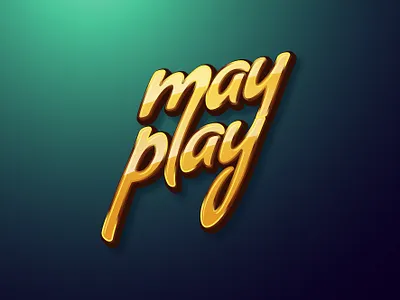 Logotype concept "may play" branding lettering lettering logo logo logotype mark symbol typography