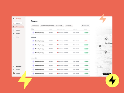 Injury cases complex crm dashboard desktop desktop ui erp hr hrms injury cases management management system medical medical app medical care medical design medicine records table table ui