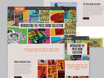 The Press Room Website alamo drafthouse ecommerce movies web design webflow