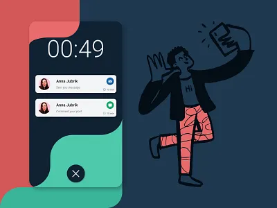 Notifications app application daily dailyui design message mobile ui ux