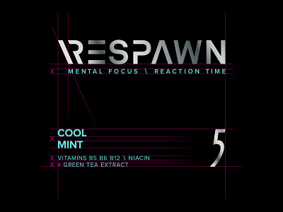 Respawn X 5 Gum graphics branding design type typography