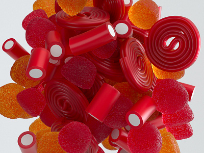 Licorice 2020 3d animation c4d cinema4d food gummy jelly licorice motion octane render