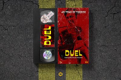 Duel [1971] VHS Concept cinema concept design duel film horror mockup movie photoshop product design spielberg tape thriller vhs