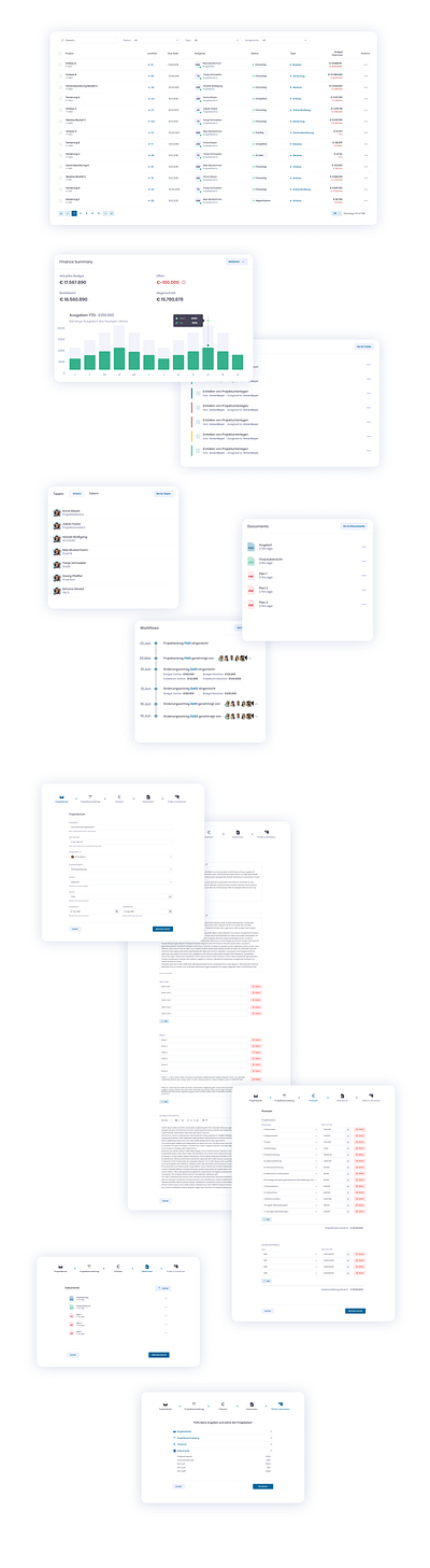 Project management web app app clean dashboard design fintech ui uiux ux webapp webapplication webdesign website