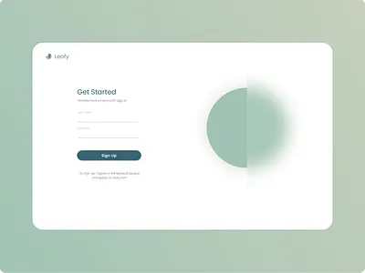 DailyUI 001 | Sign Up blurred dailyui green signup page webdesign