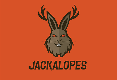 Fictitious Sports Team (Jackalopes) branding logo vector