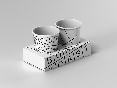 Burnt Toast Branding brand branding brunch burnt toast cafe logo coffee coffee cup holder logo logotype typography