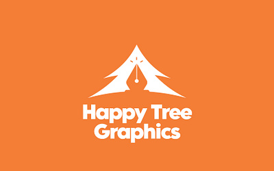 Happy Tree Graphics bobross branding design freelance graphicdesign graphics happy logo logo design logotype logotypes minimal tree