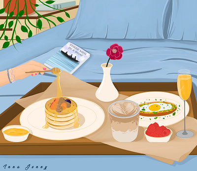 Saturday breakfast art artwork breakfast design digital digitalart food illustration illustrator sketch