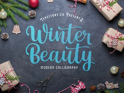 Winter Beauty Fonts animation app bold branding design font handmade logo newfont typography web
