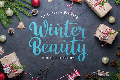 Winter Beauty Fonts animation app bold branding design font handmade logo newfont typography web
