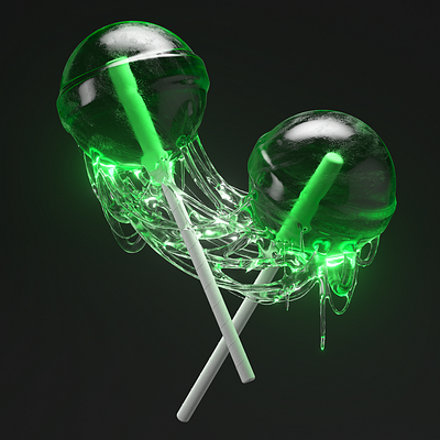 Sticky Lollipops 3d 3drender 3drendering candy cinema 4d cinema4d halloween octane octane render octanerender