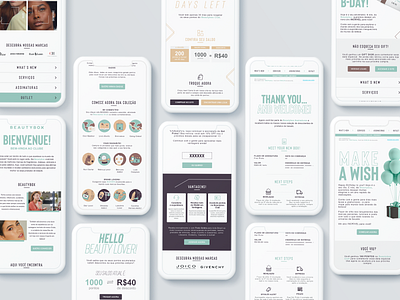 Beautybox | UI E-mail Marketing adobe xd badge design brazil crm email design email marketing mobile first mobile ui product ui ui design ux ux design