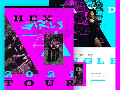 Hex Girls (Mocktober Challenge) elegant seagulls figma hex girls mocktober mocktober2020 web design